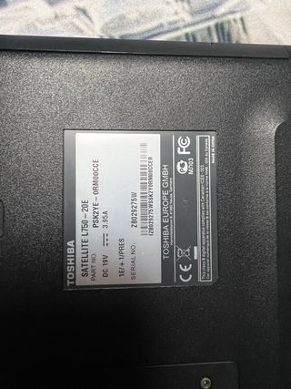 Portátil Toshiba para piezas