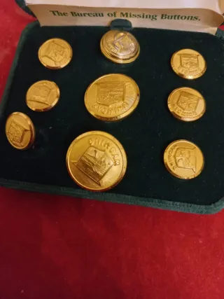 Set Bottoni Vintage Waterbury Cos. Oro