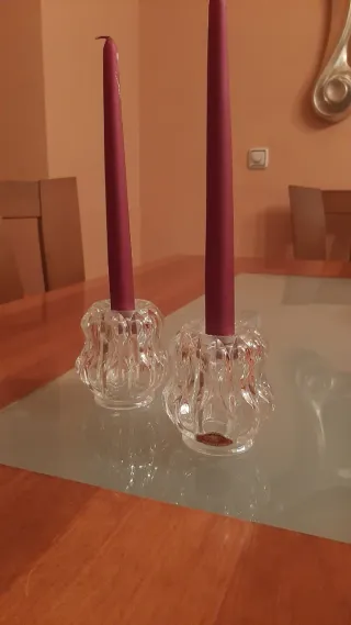 Candelabros Cristal Bohemia Vintage