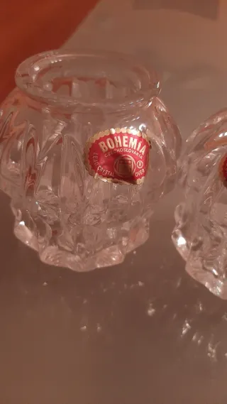 Candelabros Cristal Bohemia Vintage