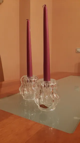Candelabros Cristal Bohemia Vintage