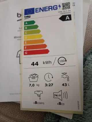 Lavadora Beko WRA 7615 XW en garantía