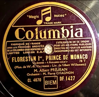 3 Discos Pizarra 78rpm Francia Años 30