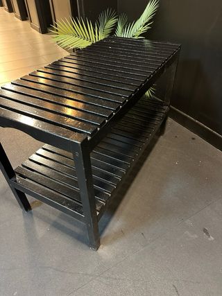 Banco de madera 2 niveles, negro