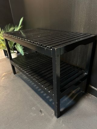 Banco de madera 2 niveles, negro