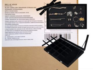 Expositor Joyas 24 Compartimentos Tapa Cristal