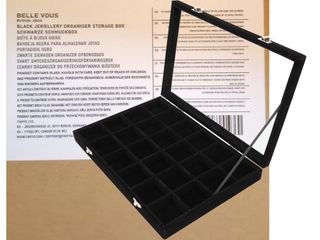 Expositor Joyas 24 Compartimentos Tapa Cristal