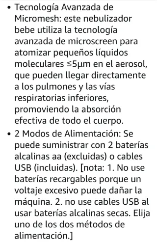 Nebulizador BIAOQINBO con Pantalla NUEVO