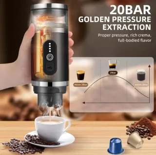 Cafetera Portátil BOSTAR con Espumador