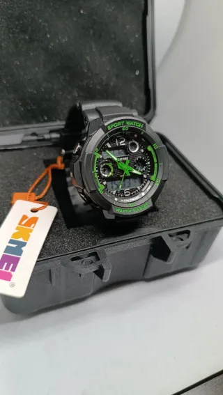 Reloj Deportivo Dual Skmei Original Negro/Verde