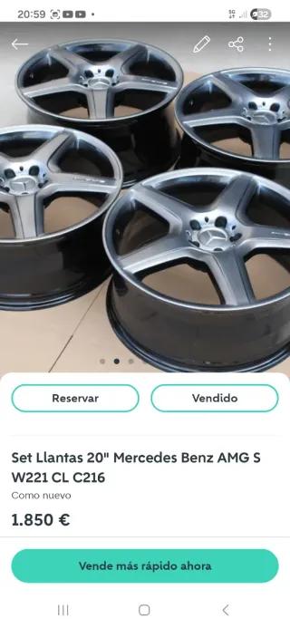2 / 4 set de 4 llantas amg 20"