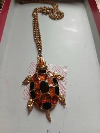 Collana tartaruga smaltata oro