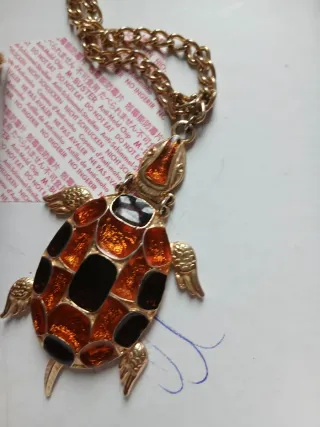 Collana tartaruga smaltata oro