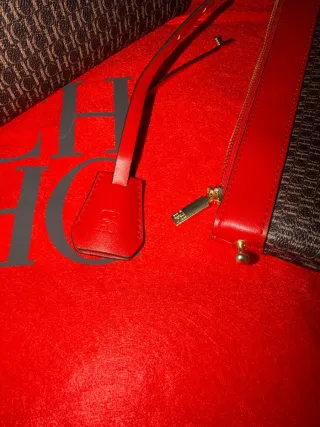 Bolso CH Carolina Herrera Marrón y Rojo