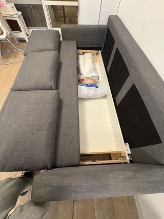 Sofá Cama Gris Tela