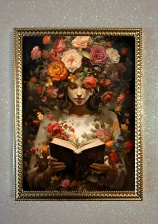 Set 4 Quadri Decorativi Cornice Oro