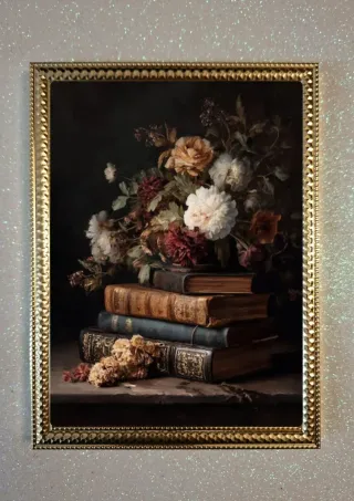 Set 4 Quadri Decorativi Cornice Oro