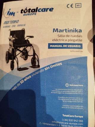 Silla de ruedas eléctrica plegable Martinika