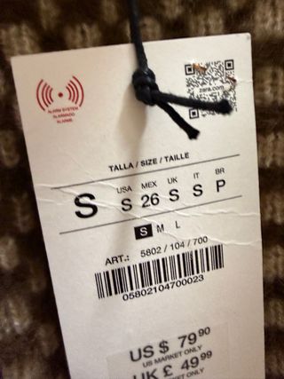 Jersey Zara Lana Marrón Talla S