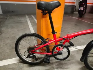 Bicicleta Plegable Roja