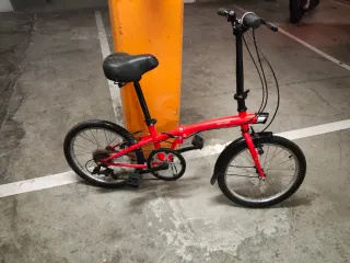 Bicicleta Plegable Roja
