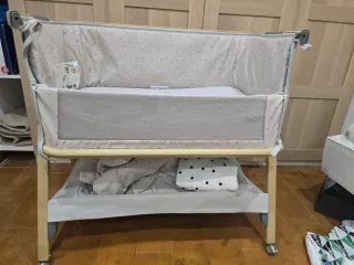 Cuna colecho madera y textil