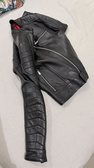 Cazadora Piel Replay Negra