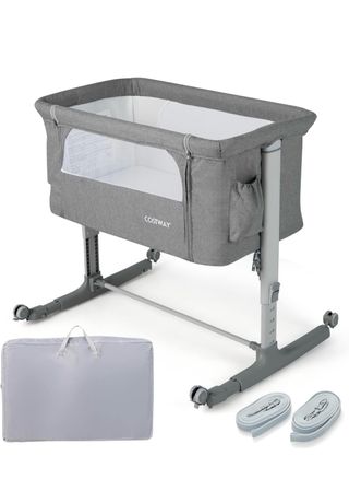 Cuna Colecho Costway Gris