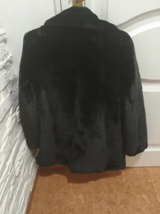 Chaquetón Negro Mujer Talla L Pull&Bear