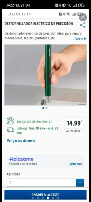 Destornillador Eléctrico Precisión Parkside