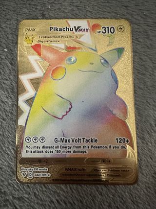 Carta Pokémon Pikachu VMAX 044/185 Carta metálica.