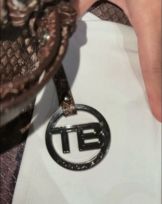 Bolso Tosca Blu Piel Serpiente Marrón Negro