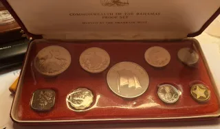 BAHAMAS 1974 Set 9 Monete Proof