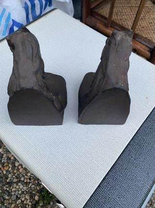 Coppia fermalibri cavallo in ghisa