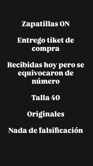 Zapatillas On Running Nuevas Talla Errónea