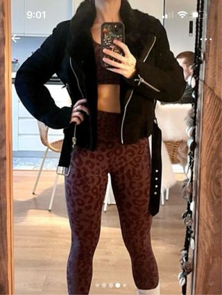 Chaqueta Biker Negra con Forro de Pelo