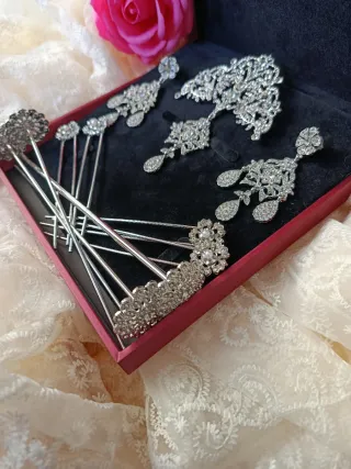 Aderezo de fallera en plata sin uso