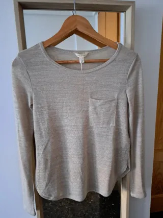 Jersey punto fino beige NUEVO