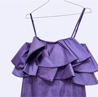 Mini abito Zara volant lurex argento