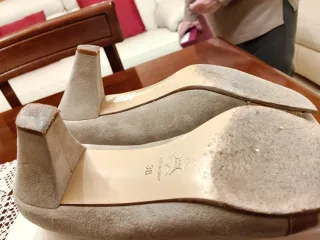 Scarpe donna eleganti beige e oro