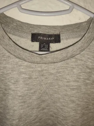 Sudadera Gris Básica Sin Capucha Primark Talla M