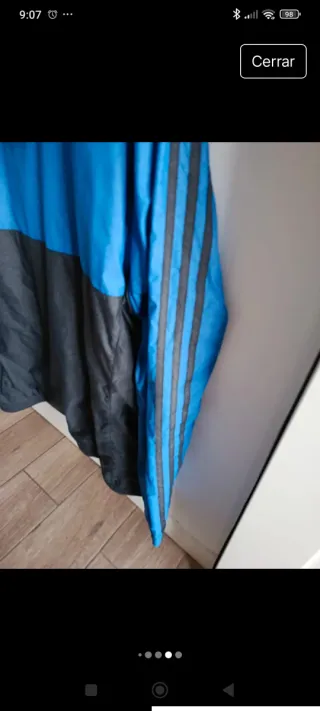 Chaqueta Adidas Hombre Talla L Azul/Gris