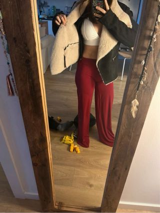 Chaqueta Zara forro peluche negra