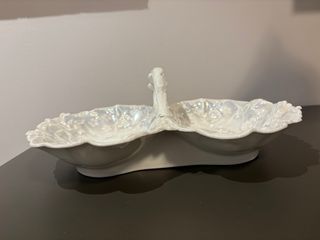 Gran bandeja entremesera antigua porcelana Weimar