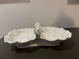 Gran bandeja entremesera antigua porcelana Weimar