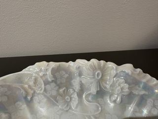 Gran bandeja entremesera antigua porcelana Weimar