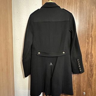 Abrigo Zara Negro Doble Botonadura