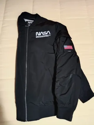Chaqueta Bomber NASA Negra
