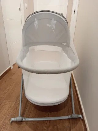 Minicuna de viaje gris