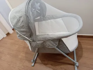 Minicuna de viaje gris